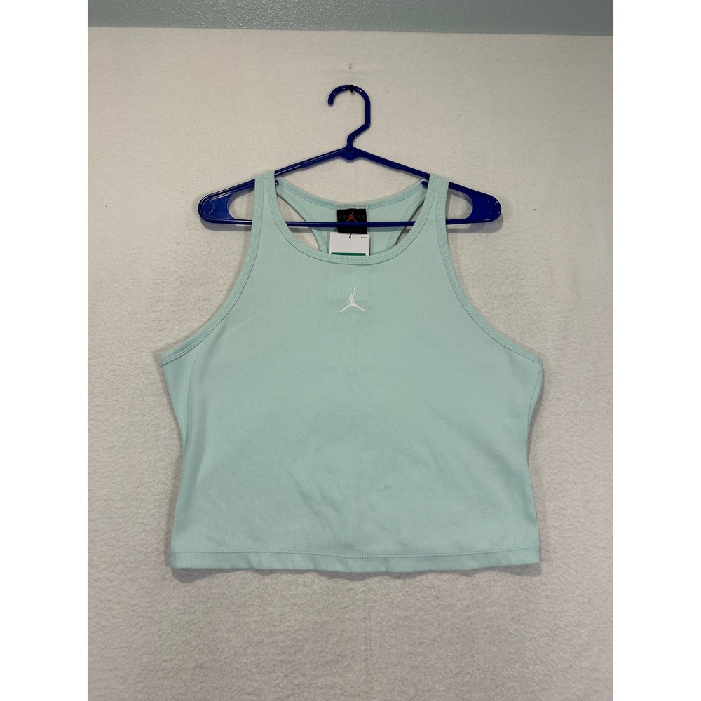 Jordan Essentials Ribbed Tank Top Womens XL Mint Green Racerback HF9474-357